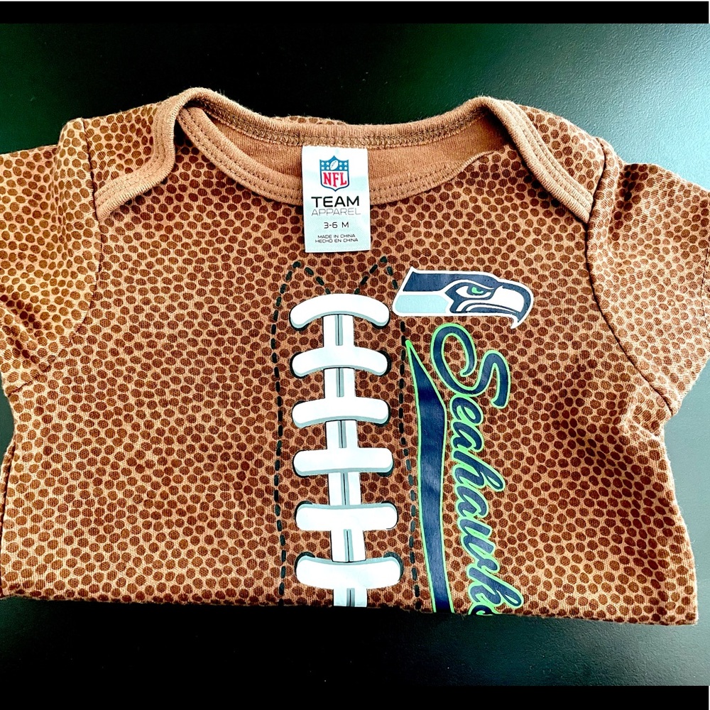 NFL Team Seahawks Football Onesie 3-6M